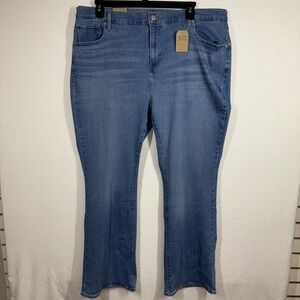Levi's 725 Women's Bootcut Jeans Blue Plus Size 22W High Rise Hypersoft Stretchy
